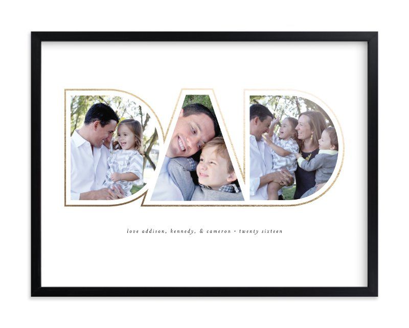 Father's Day gifts for new dads: Golden Dad Photo Art at Minted 