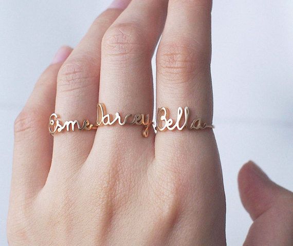 Mother's Day gifts for new moms: Custom Name Ring | Grace Personalized