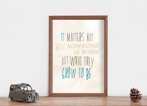 Inspirational quotes for boys: Love this classic Harry Potter Quote Print from Cee Bee Studio. 