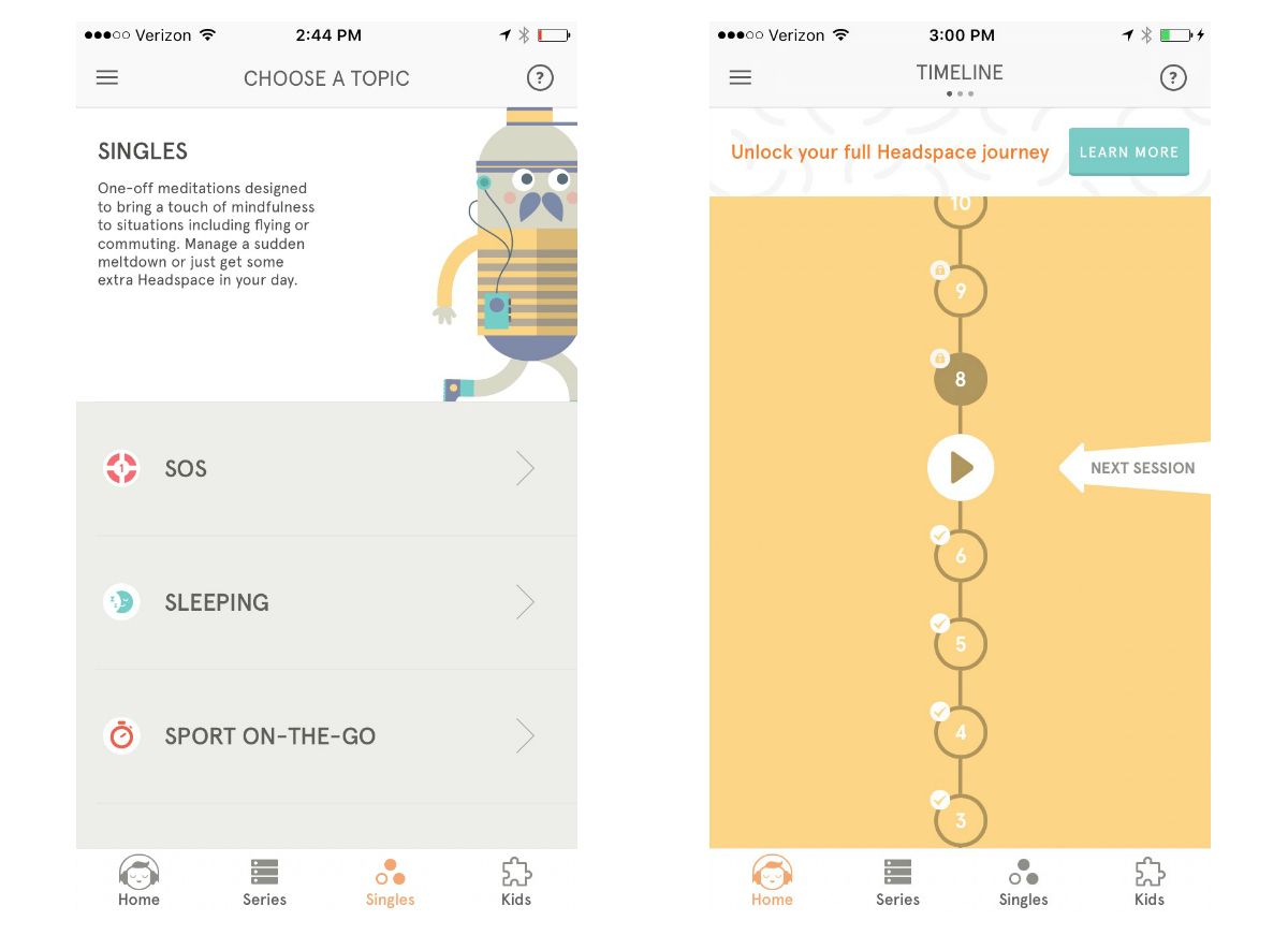 Meditation apps: Headspace is a great option for serious meditators!