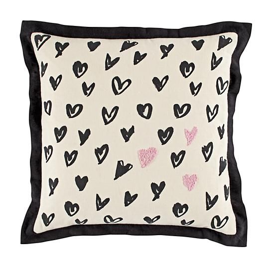 Valentine's Day gifts for babies: Heart Sketch Throw Pillow at Land of Nod.