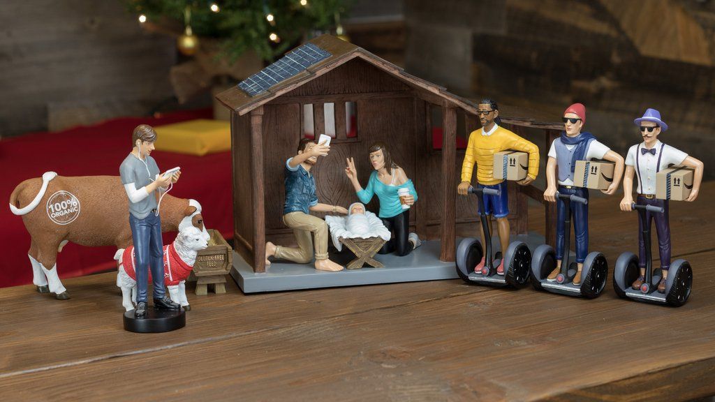 Nativity sets for kids: This Hipster Nativity from Modern Nativity is bound to spark conversation. 