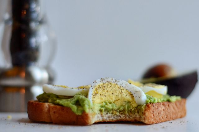 How to make and serve hard boiled eggs: Avocado Egg Toast at Heather's Dish