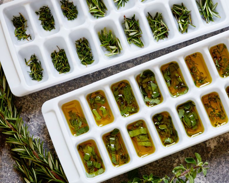 Unexpected freezer friendly food: How to Preserve Herbs in Oil at The Pioneer Woman. 