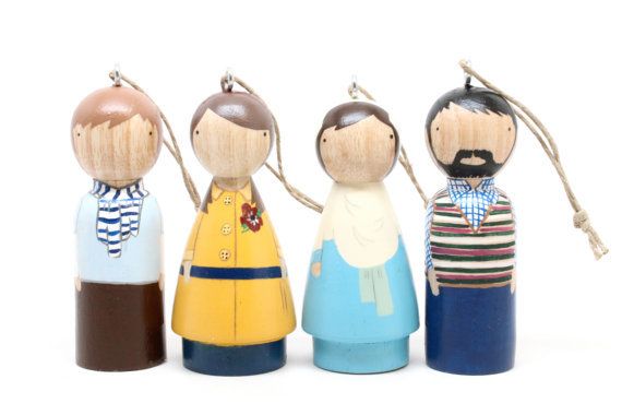 Custom family portraits: Goose Grease custom ornaments 