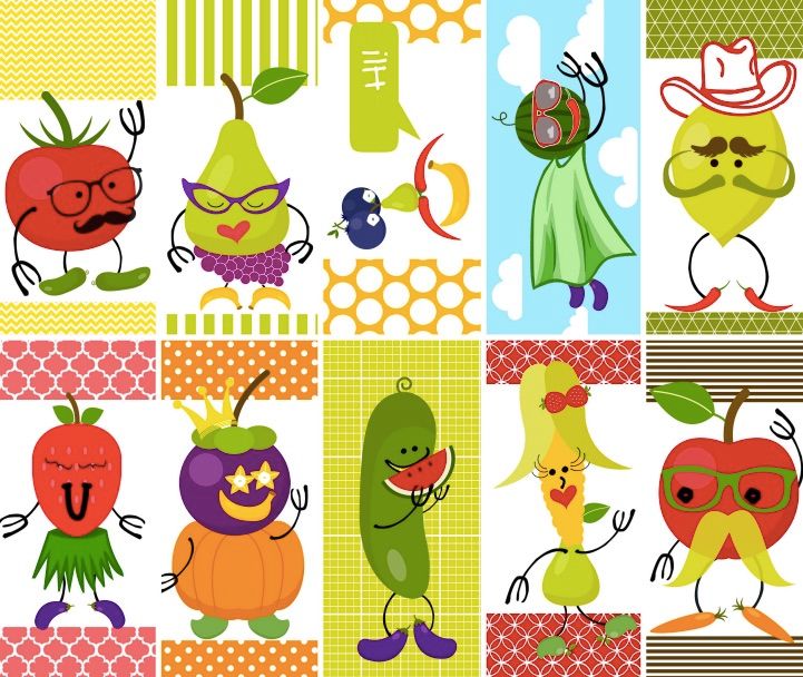 Pack these funny little veggie people for the almost-but-not-quite-literate crowd. We think they'll be a hit. | Capturing Joy