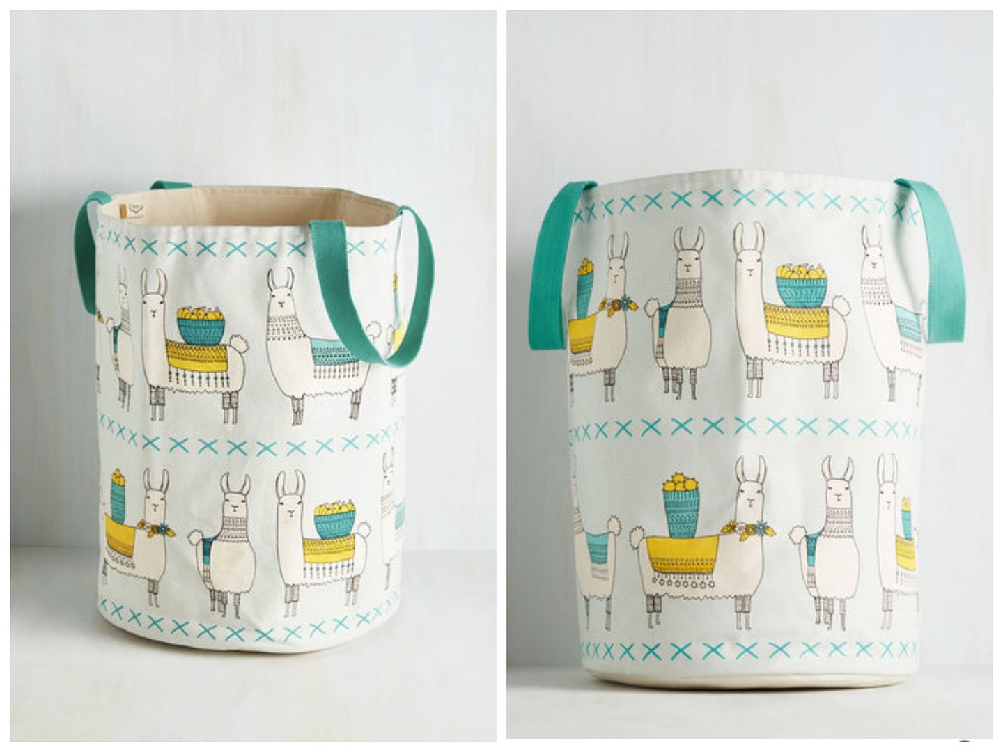 Not going to lie, I would probably use this Llama, I'm Coming Home Hamper as a tote/handbag. | Modcloth affiliate link