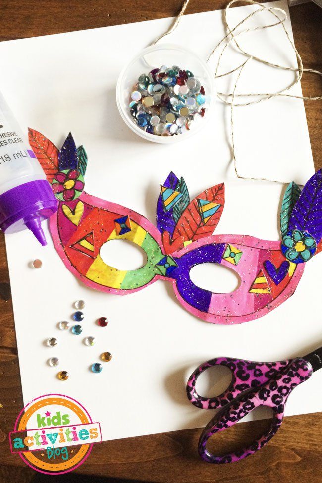 DIY Mardi Gras masks for kids: Free printable Mardi Gras Mask Craft at Kids Activities Blog. 