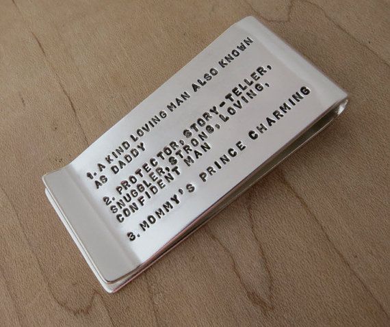 Father's Day gifts for new dads: Dad Money Clip at Metal Pressions