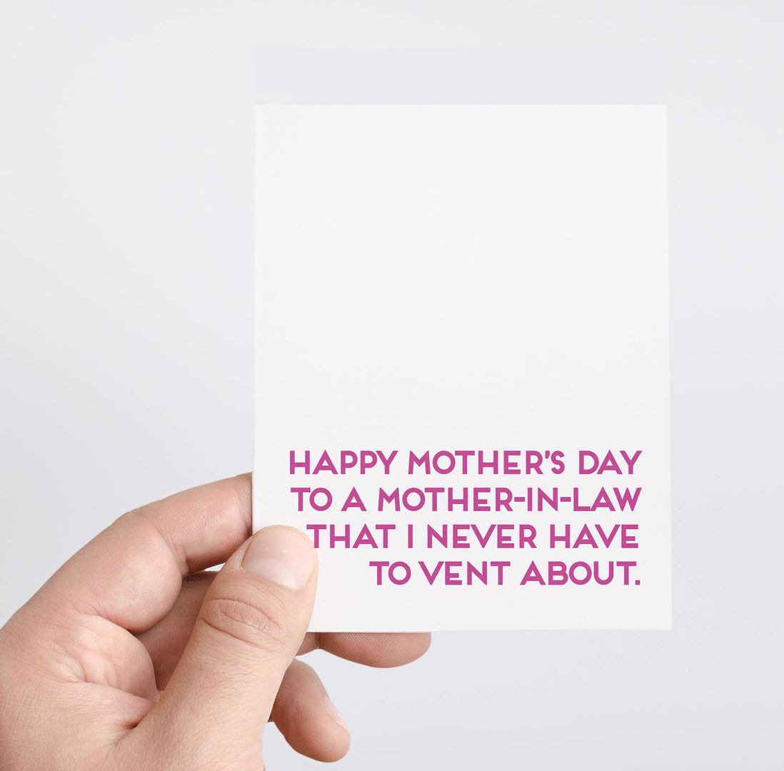 Funniest Mother's Day cards: Mother-in-Law card from Spade Stationery
