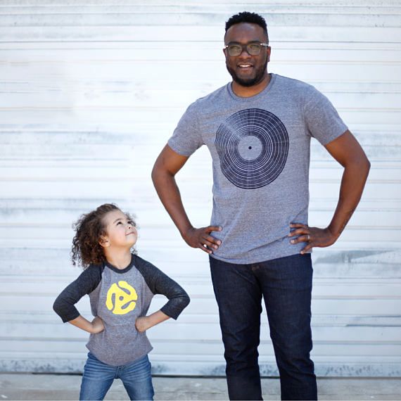 Father's Day gifts for new dads: Music Lover Matching Tee Set at Blackbird Supply Co.