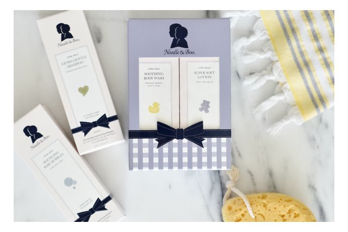 Gifts for new moms: Want to help break the cycle of teen motherhood in foster care? Buy some of these all-natural baby bath products from Noodle & Boo!