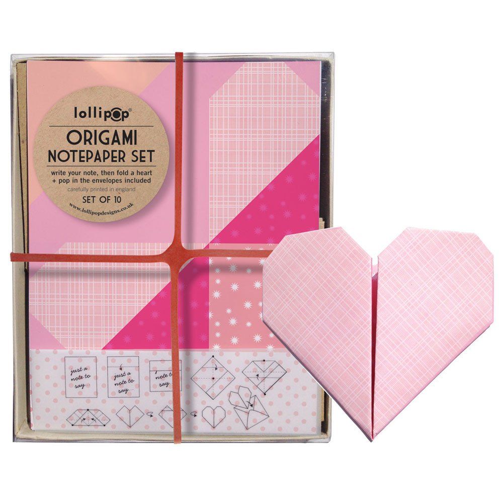Valentine's Day gifts for kids: Hearts Origami Notepaper Set