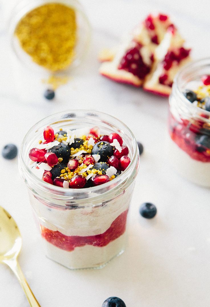 Prep ahead holiday breakfast: Try this Overnight Buckwheat Cashew Parfait at A House in the Hills for a light, yet festive, treat. 