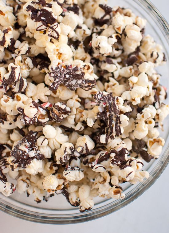 Candy cane recipes: Totally digging this salty-sweet Peppermint Bark Popcorn at Cookie and Kate. So addictive! 