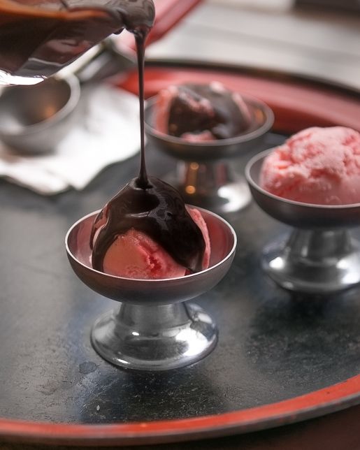 Candy cane recipes: I'm dying for this Peppermint Stick Ice Cream with Hot Fudge Sauce at David Lebovitz!