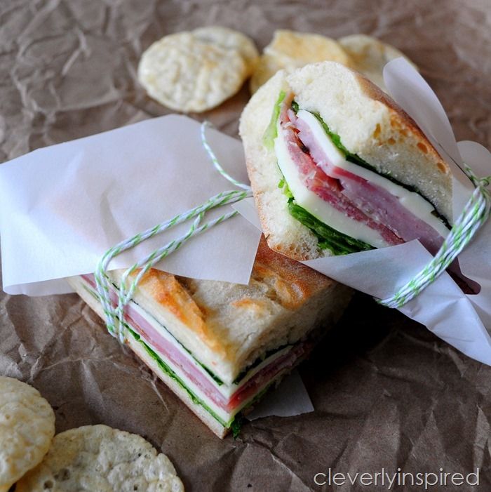 One-handed breastfeeding snacks: Love how this Pressed Picnic Sandwich at Cleverly Inspired doesn't fall apart when I'm snacking. Lifesaver!
