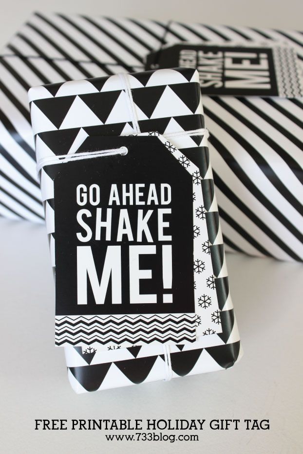 Shake Me printable gift tags from Seven Thirty-Three
