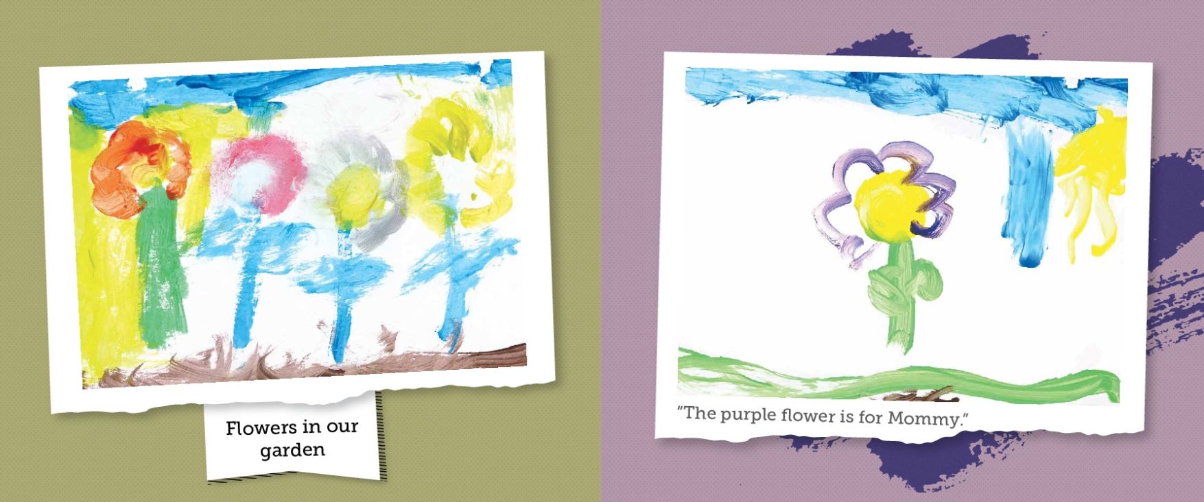 A sample photo book from Plum Print -- digitize your child's artwork and turn it into a keepsake photo book