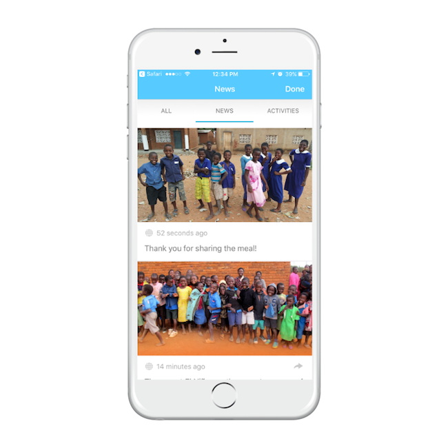 Get updates and track where your donation went, with the UN's free Share the Meal app.