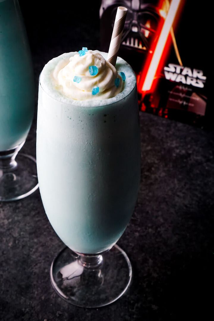 May the Fourth recipes: Love this exotic looking Star Wars Blue Milkshake recipe at Sugar and Soul.