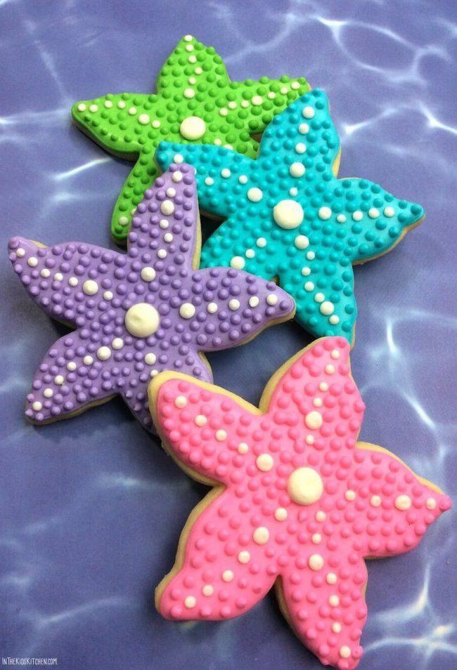 Mermaid party treats: Starfish Cookies | In the Kids Kitchen