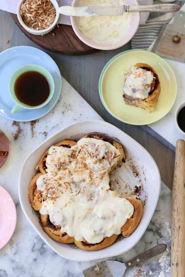 Sticky bun recipes for Easter: Carrot Cake Cinnamon Rolls at Joy the Baker