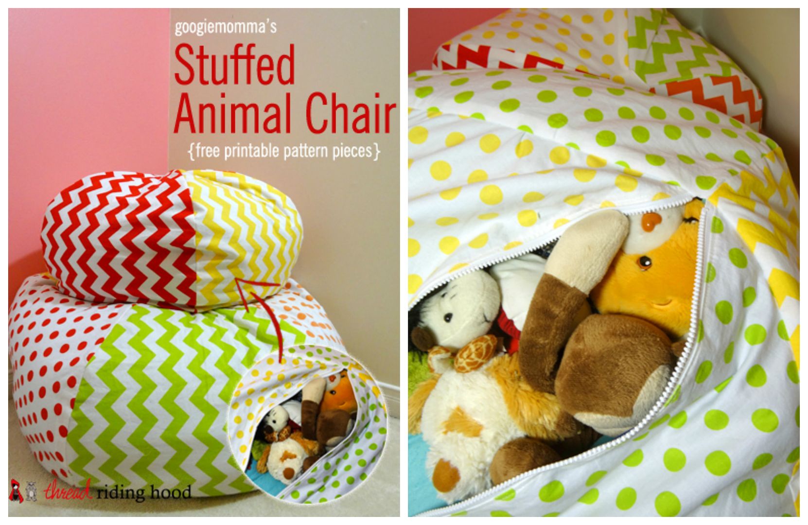 Brilliant stuffed animal storage solution: A DIY for a beanbag chair that keeps plush friends out of sight when not in use