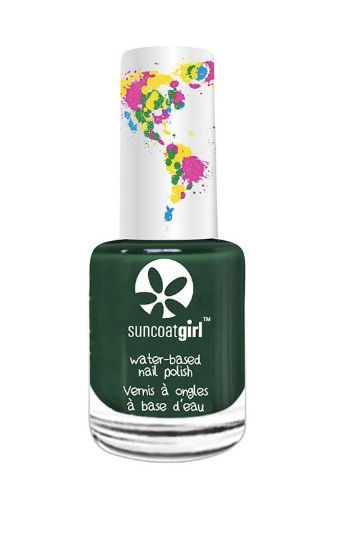Suncoat Girl's non-toxic nail polish in dark green will be a big hit this fall.