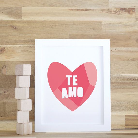 Valentine's Day gifts for babies: Te Amo Print at Trendy Peas 