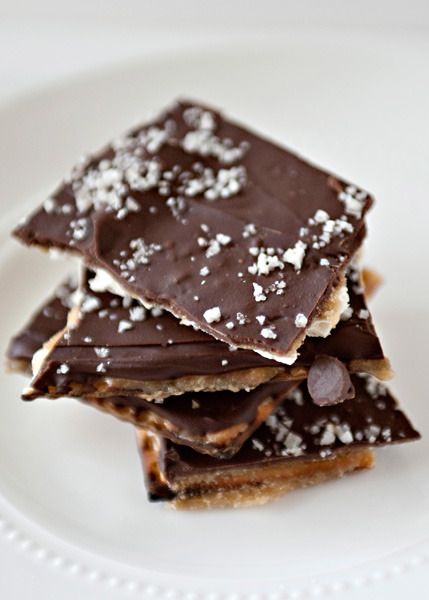 Upgrade your chocolate covered matzah with this Salted Toffee Matzah Passover dessert at Baked Bree