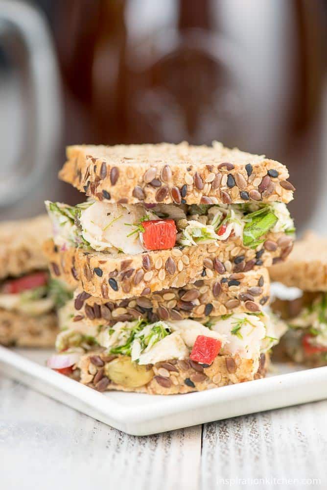 Mother's Day tea party recipes: Tuscan Tea Sandwiches at Inspiration Kitchen