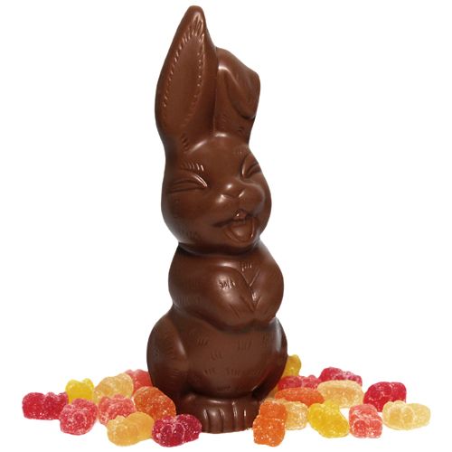 All-natural and allergy-free Easter candy: Sjaak's Organic Chocolate Bunny filled with gummy bears at Cool Mom Eats