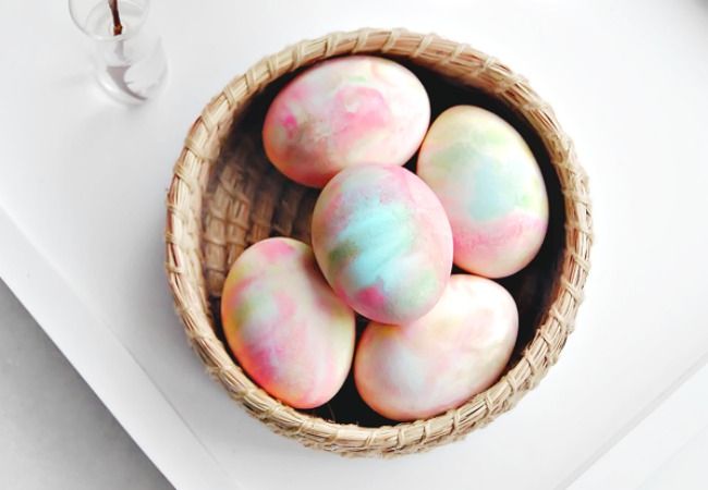 Easter egg decorating ideas: Whipped Cream Easter Eggs from Only Deco Love