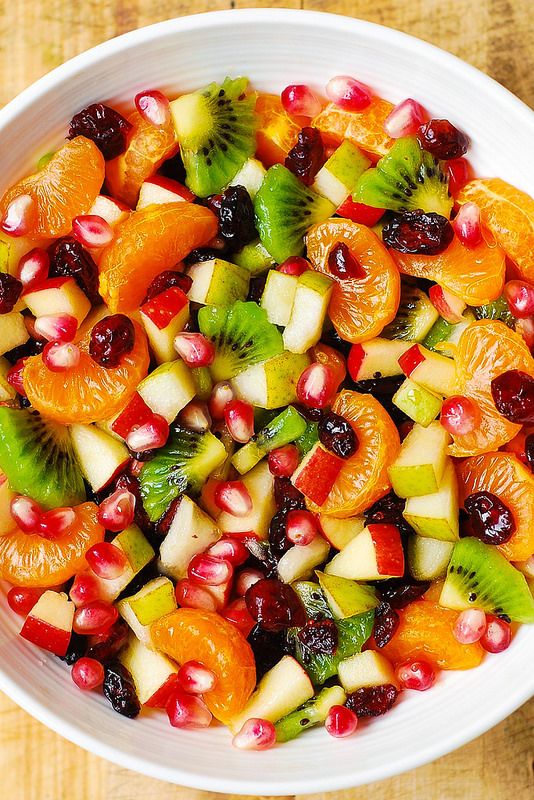 Prep ahead holiday breakfasts: Hit pause on the heavy stuff and try out this gorgeous Winter Fruit Salad with Maple-Lime Dressing. | Julia's Album