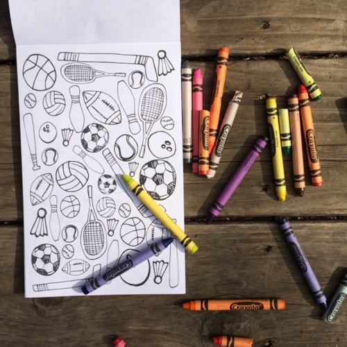 Sporty much? Color all the sports equipment you want with XO-LP's coloring book tablet. Go team!