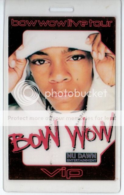 BOW WOW backstage pass CONCERT tour LAMINATE VIP  