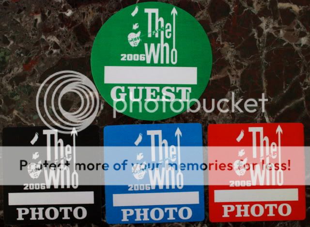 THE WHO backstage pass Tour satin Collectible guest  